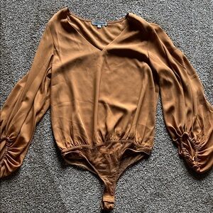 Blouse body suit with lace snap